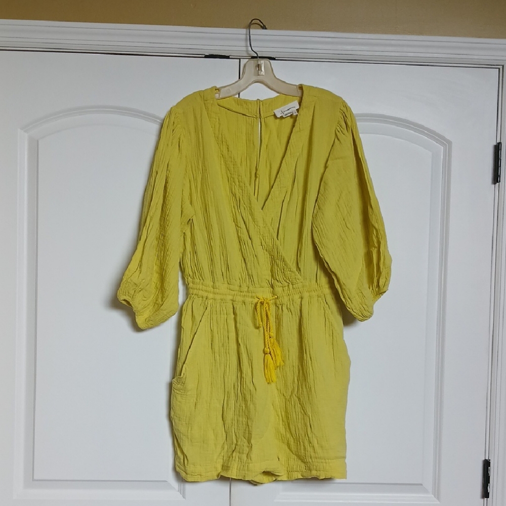 Anthropologie Sunny Yellow Romper